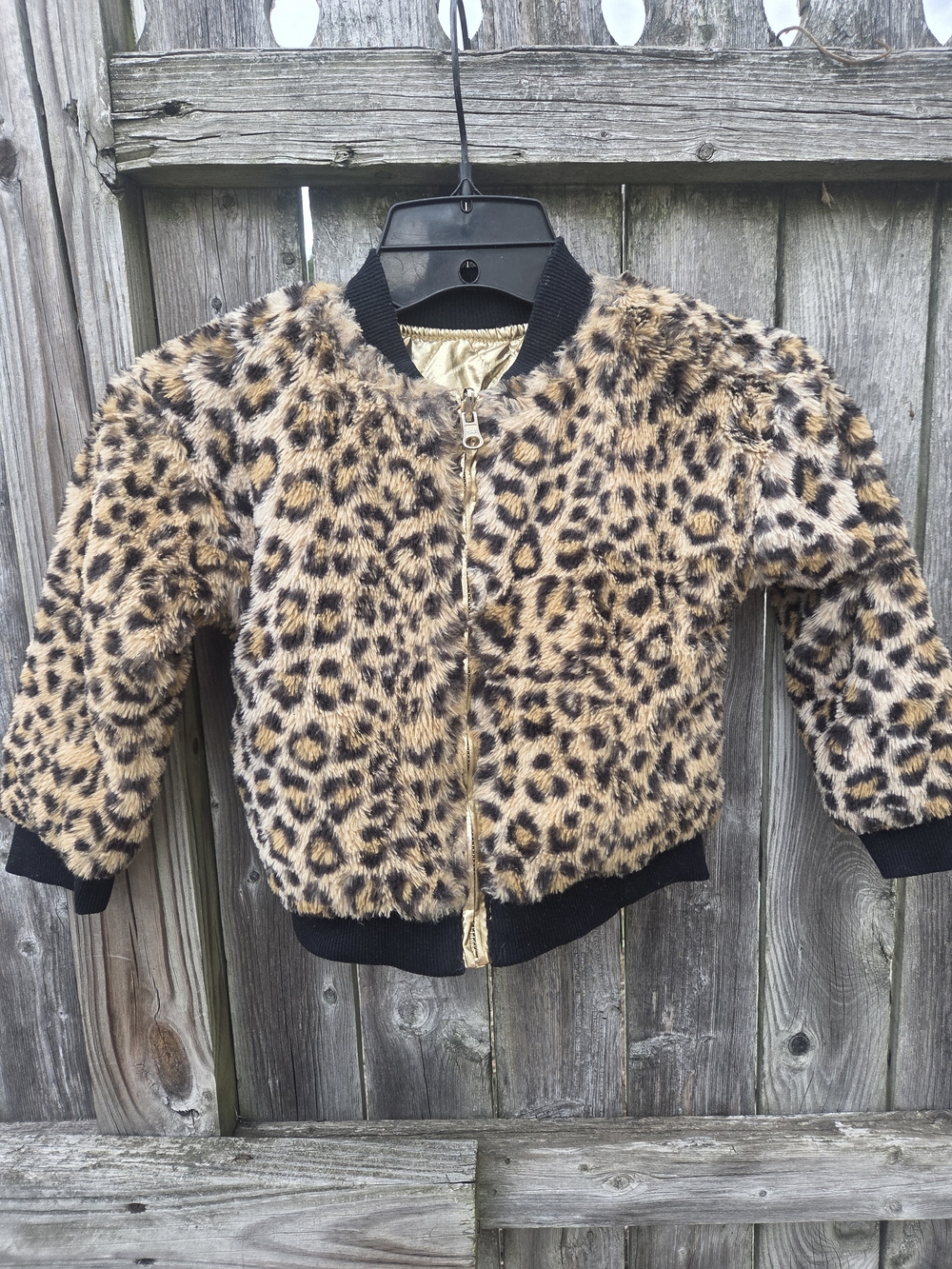 Epic Threads Girls' Faux Fur Leopard Bomber Jacket - Leopard Print